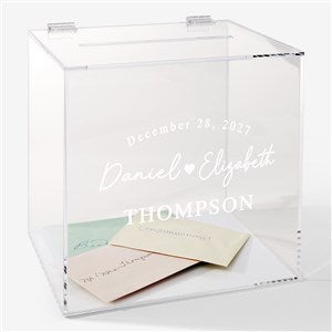 Simply Us Personalized Wedding Acrylic Card Box - 44683