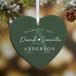 Simply Us Personalized Wedding Heart Ornament- 3.25" Glossy - 1 Sided - 44685-1