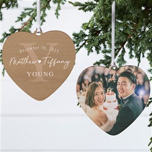 Simply Us Personalized Wedding Heart Ornament- 4 Wood - 2 Sided - 44685-2W