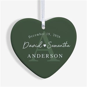 Simply Us Personalized Wedding Heart Ornament- 3.25 Glossy - 1 Sided - 44685-1