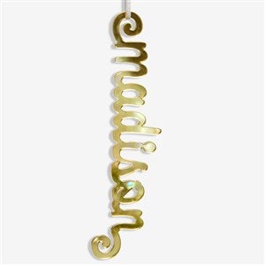 Personalized Acrylic Name Christmas Ornament - Gold - 44700-G
