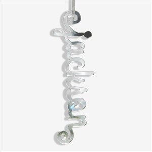 Personalized Acrylic Name Christmas Ornament - Silver - 44700-S