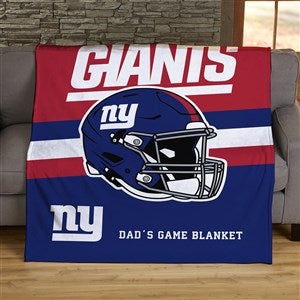 NFL New York Giants Helmet Personalized 50x60 Plush Fleece Blanket - 44708-F