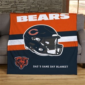 NFL Chicago Bears Helmet Personalized 50x60 Lightweight Fleece Blanket - 44709-LF