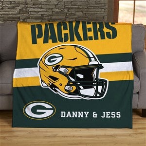 NFL Green Bay Packers Helmet Personalized 50x60 Plush Fleece Blanket - 44710-F