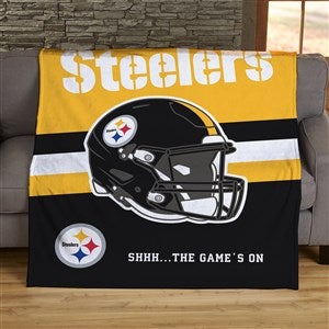 NFL Pittsburgh Steelers Helmet Personalized 60x80 Plush Fleece Blanket - 44711-FL