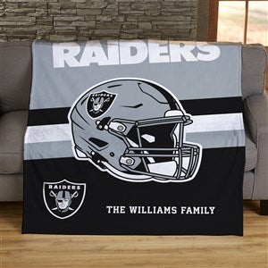 NFL Las Vegas Raiders Helmet Personalized 50x60 Lightweight Fleece Blanket - 44714-LF