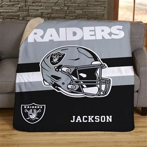 NFL Las Vegas Raiders Helmet Personalized 50x60 Sherpa Blanket - 44714-S