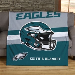 NFL Philadelphia Eagles Helmet Personalized 50x60 Lightweight Fleece Blanket - 44715-LF