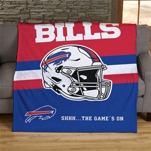 NFL Buffalo Bills Helmet Personalized 50x60 Lightweight Fleece Blanket - 44716-LF