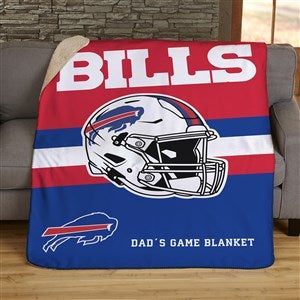 NFL Buffalo Bills Helmet Personalized 50x60 Sherpa Blanket - 44716-S