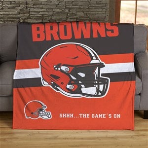 NFL Cleveland Browns Helmet Personalized 50x60 Lightweight Fleece Blanket - 44721-LF