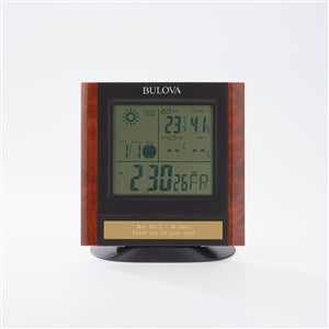 Engraved Bulova Forecaster Digital Clock - 44732