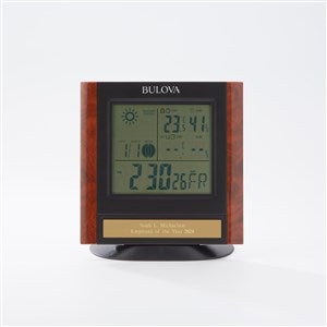 Engraved Bulova Forecaster Recognition Digital Clock - 44734