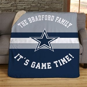 NFL Classic Dallas Cowboys Personalized 60x80 Sherpa Blanket - 44748-SL