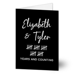 Anniversary Tally Personalized Greeting Card - 44760