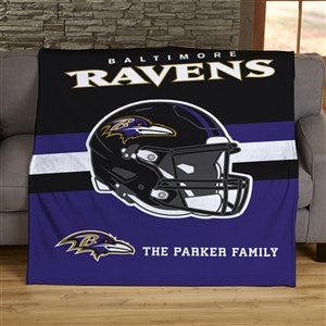 NFL Baltimore Ravens Helmet Personalized 50x60 Lightweight Fleece Blanket - 44763-LF