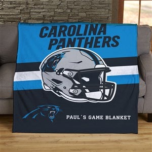 NFL Carolina Panthers Helmet Personalized 50x60 Lightweight Fleece Blanket - 44764-LF