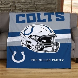 NFL Indianapolis Colts Helmet Personalized 50x60 Lightweight Fleece Blanket - 44768-LF