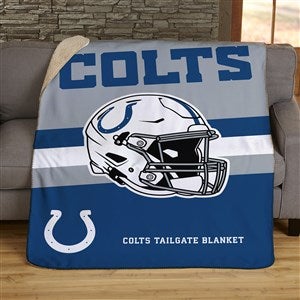 NFL Indianapolis Colts Helmet Personalized 50x60 Sherpa Blanket - 44768-S