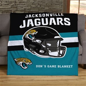 NFL Jacksonville Jaguars Helmet Personalized 50x60 Lightweight Fleece Blanket - 44770-LF