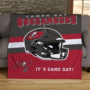 NFL Tampa Bay Buccaneers Helmet Personalized 50x60 Plush Fleece Blanket - 44780-F