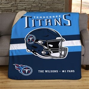 NFL Tennessee Titans Helmet Personalized 50x60 Sherpa Blanket - 44781-S