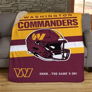 NFL Washington Football Team Helmet Personalized 50x60 Sherpa Blanket - 44782-S