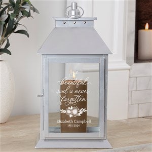 Beautiful Soul Personalized Silver Decorative Candle Lantern - 44789-S