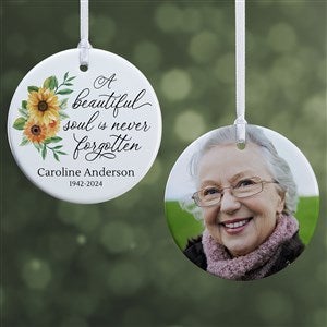 Beautiful Soul Personalized Memorial Photo Ornament- 2.85" Glossy - 2 Sided - 44794-2
