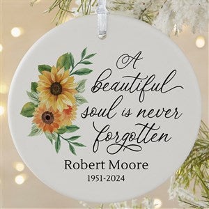 Beautiful Soul Personalized Memorial Photo Ornament-3.75" Matte - 1 Sided - 44794-1L