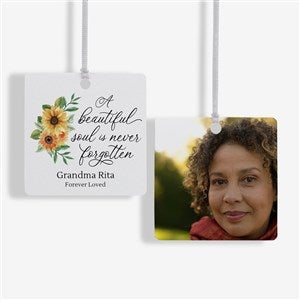 Beautiful Soul Personalized Memorial Photo Ornament- 2.75 Metal - 2 Sided - 44794-2M