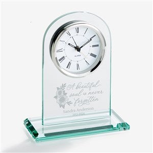 Beautiful Soul Engraved Memorial Glass Clock - 44796