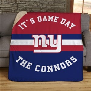 NFL Classic New York Giants Personalized 50x60 Sherpa Blanket - 44811-S