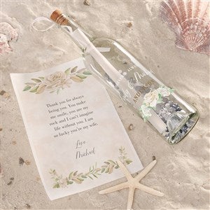Floral Anniversary Personalized Letter In A Bottle - 44814