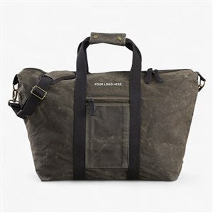 Personalized Logo Olive Waxed Canvas Weekender Bag - 44831