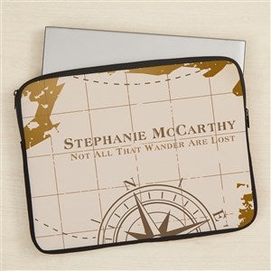 Compass Inspired Personalized Laptop Sleeve - 15" - 44856-L
