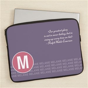 Sophisticated Quotes Personalized 15 Laptop Sleeve - 44859-L