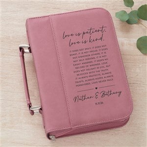 Love is Patient Personalized Bible Cover - Pink - 44947-P