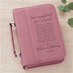 Love is Patient Personalized Bible Cover - Pink - 44947-P