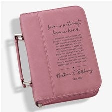 Love is Patient Personalized Bible Cover - Pink - 44947-P