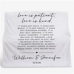 Love is Patient Personalized 50x60 Plush Fleece Blanket - 44949
