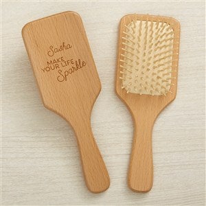 Make Your Life Sparkle Engraved Wooden Hairbrush - 44951-B