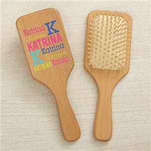 Repeating Name Personalized Wooden Hairbrush - 44960-B