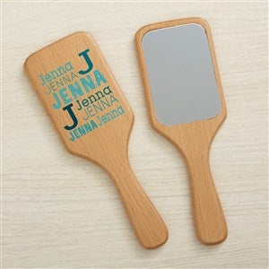 Repeating Name Personalized Wooden Hand Mirror - 44960-M