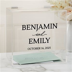 Ever After Elegance Personalized Acrylic Card Box - 44980