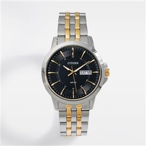 Engraved Citizen Milestone Two-Tone Steel & Gold Quartz Watch - 44998