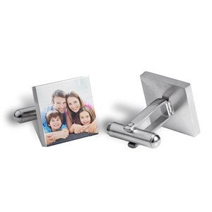 Personalized Square Photo Cufflinks - Stainless Steel - 45020D-SS