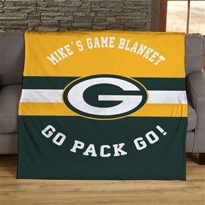 NFL Classic Green Bay Packers Personalized 50x60 Plush Fleece Blanket - 45045-F