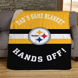 NFL Classic Pittsburgh Steelers Personalized 50x60 Sherpa Blanket - 45046-S